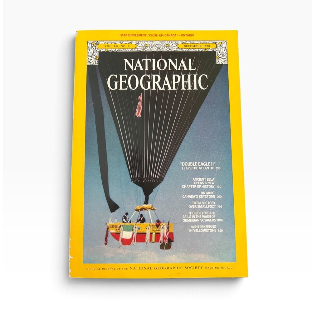 National Geographic Magazine December 1978 Double Eagle II Balloon Vintage